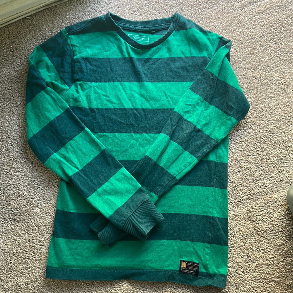 Next Direct green stripe  long sleeve shirt